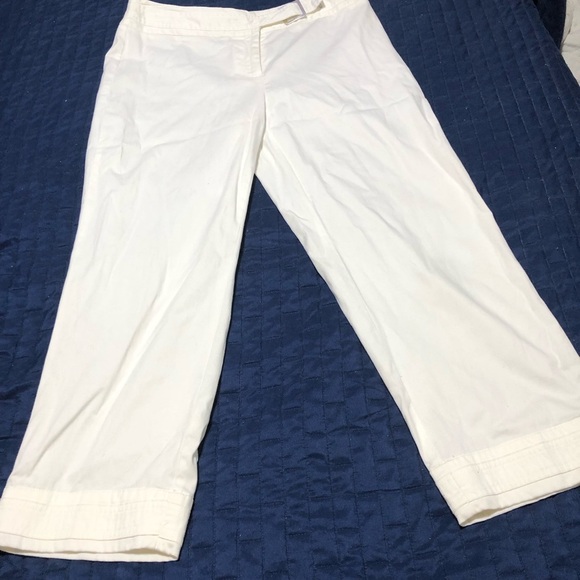 RQT White Wide-Leg capris, size 19- 98% cotton 2% spandex- nice made pants - Picture 10 of 10